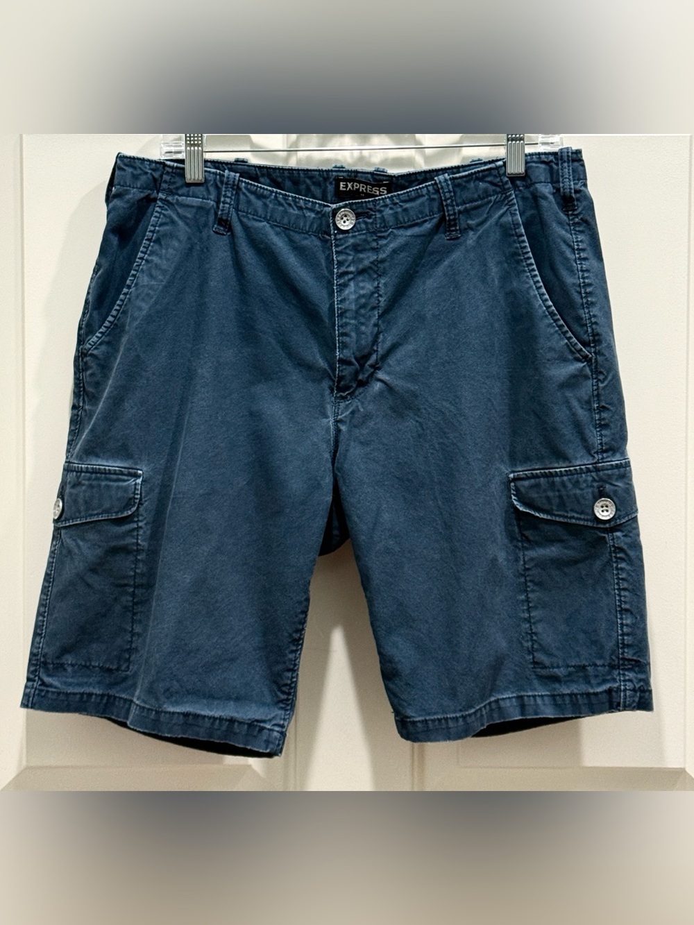Express Men’s Blue SZ 33 Utility Streetwear Summer Cargo Shorts